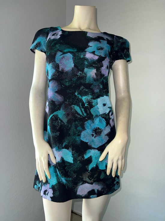 Milly Dresses & Skirts - Milly Floral Mini Dress Cocktail 80's Party Puff Sleeves . Size 6.